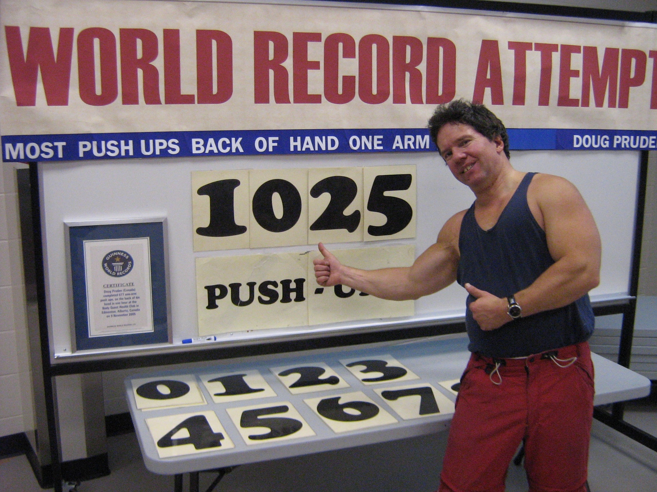 Aussie breaks world record with 3,206 push-ups in an hour