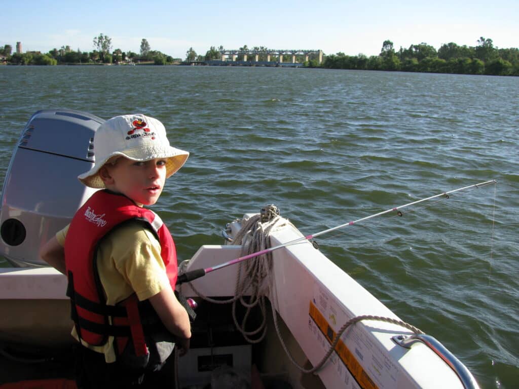 Boy Fishing on a lake