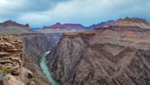 Colorado River as Seen from Plateau Point off the Bright Angel Trail in the Grand Canyon