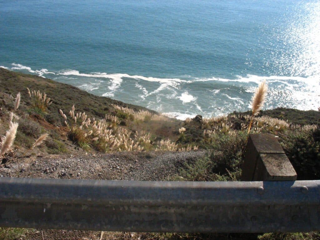 Cliff overlooking ocean