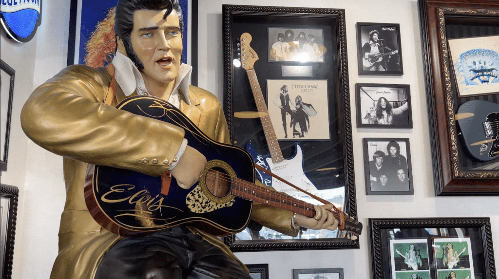 Augustino's Rock & Roll Deli Elvis memorabilia